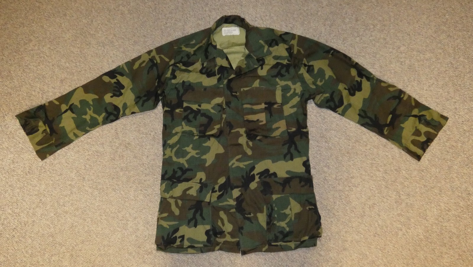 Original 1980 US Army Transitional ERDL Camouflage Hot Weather Coat (unissued)