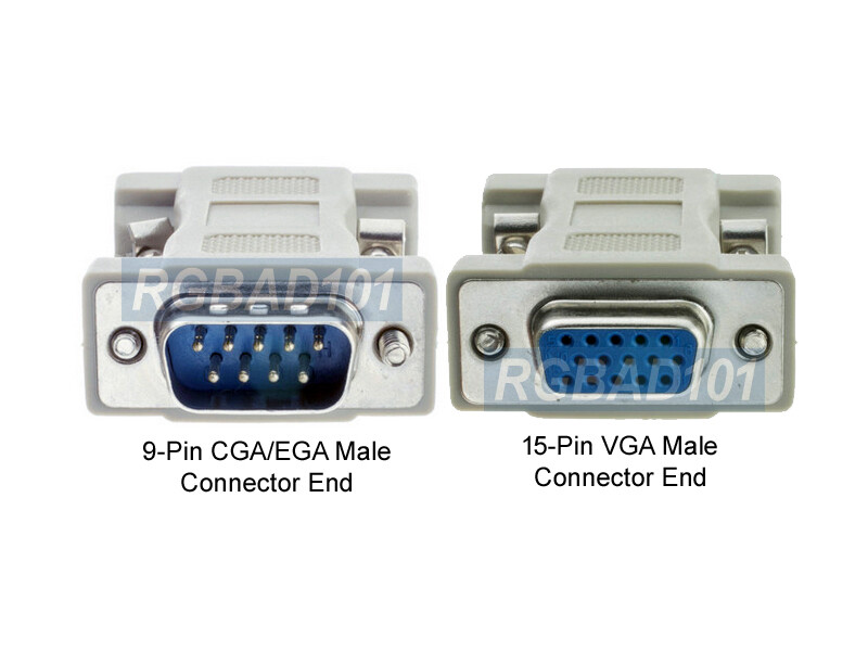 D-sub 15-Pin Female To 9-Pin Male RGB Plug Adapter