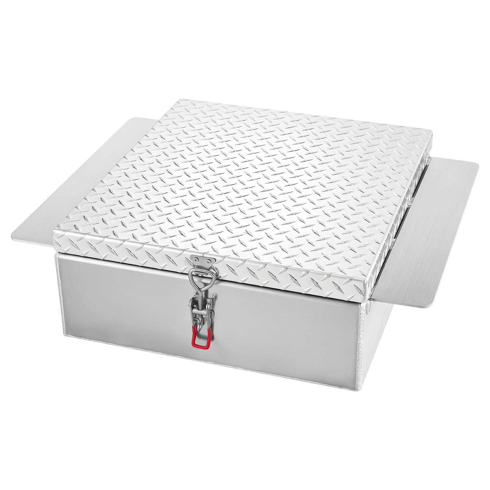 Heavy-Duty Aluminum Truck Tool Box with Diamond Tread, 3.82 cu ft, 220lb Step
