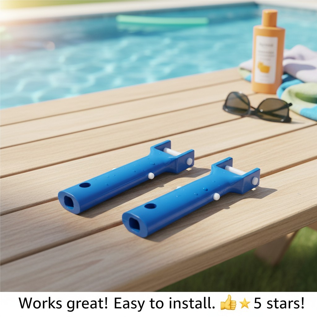 Lightweight Pool Vacuum Head Handle Kit - Easy Attachment & Maneuverability