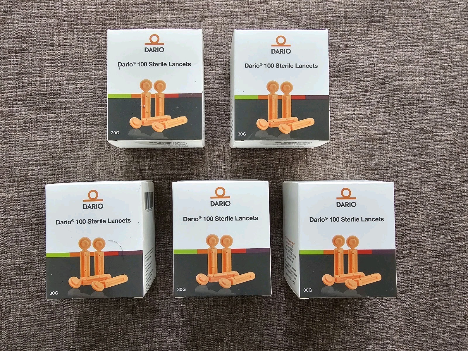 Dario 500 Sterile Lancets (5 boxes of 100) Exp 2027-02 for Blood Glucose Monitor