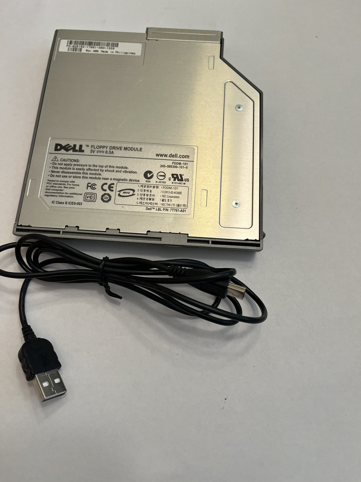 Dell 3.5" Floppy Disk Drive Module FDDM-101 with cable