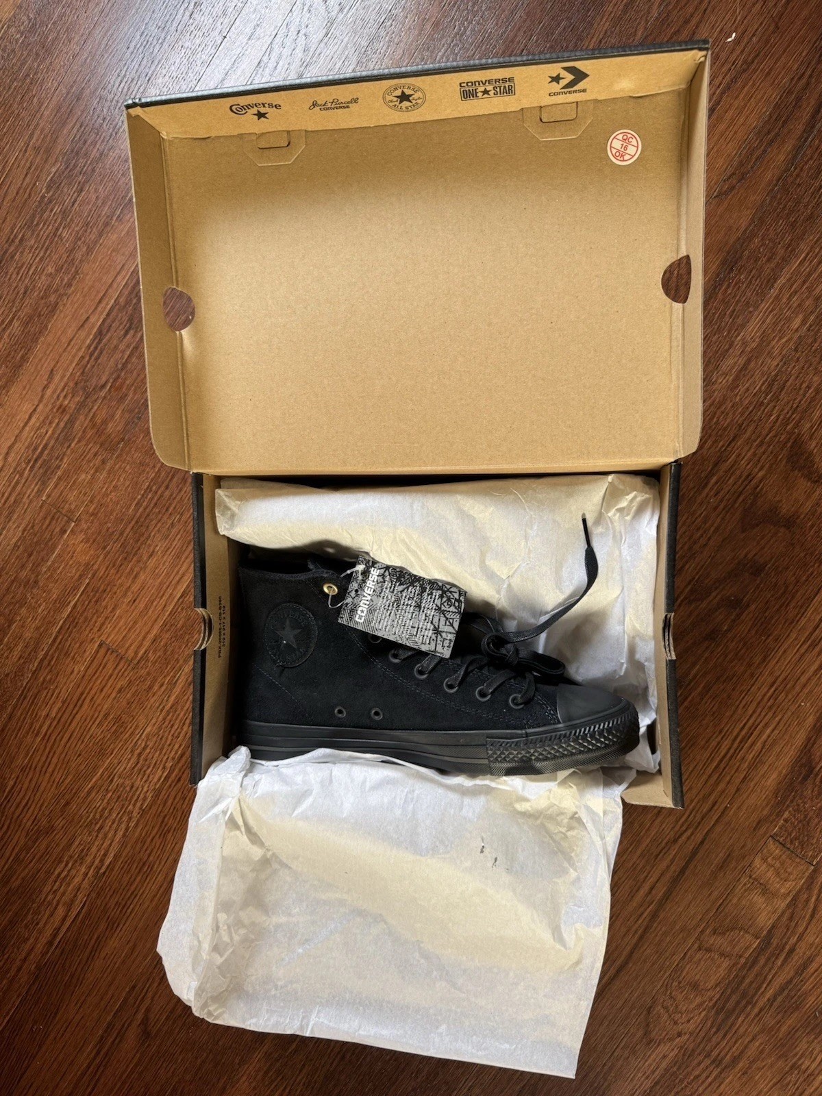 Cons CTAS Hi - Chuck Taylor All Star - LUNARLON - Triple Black - Size 9.5 - sk8
