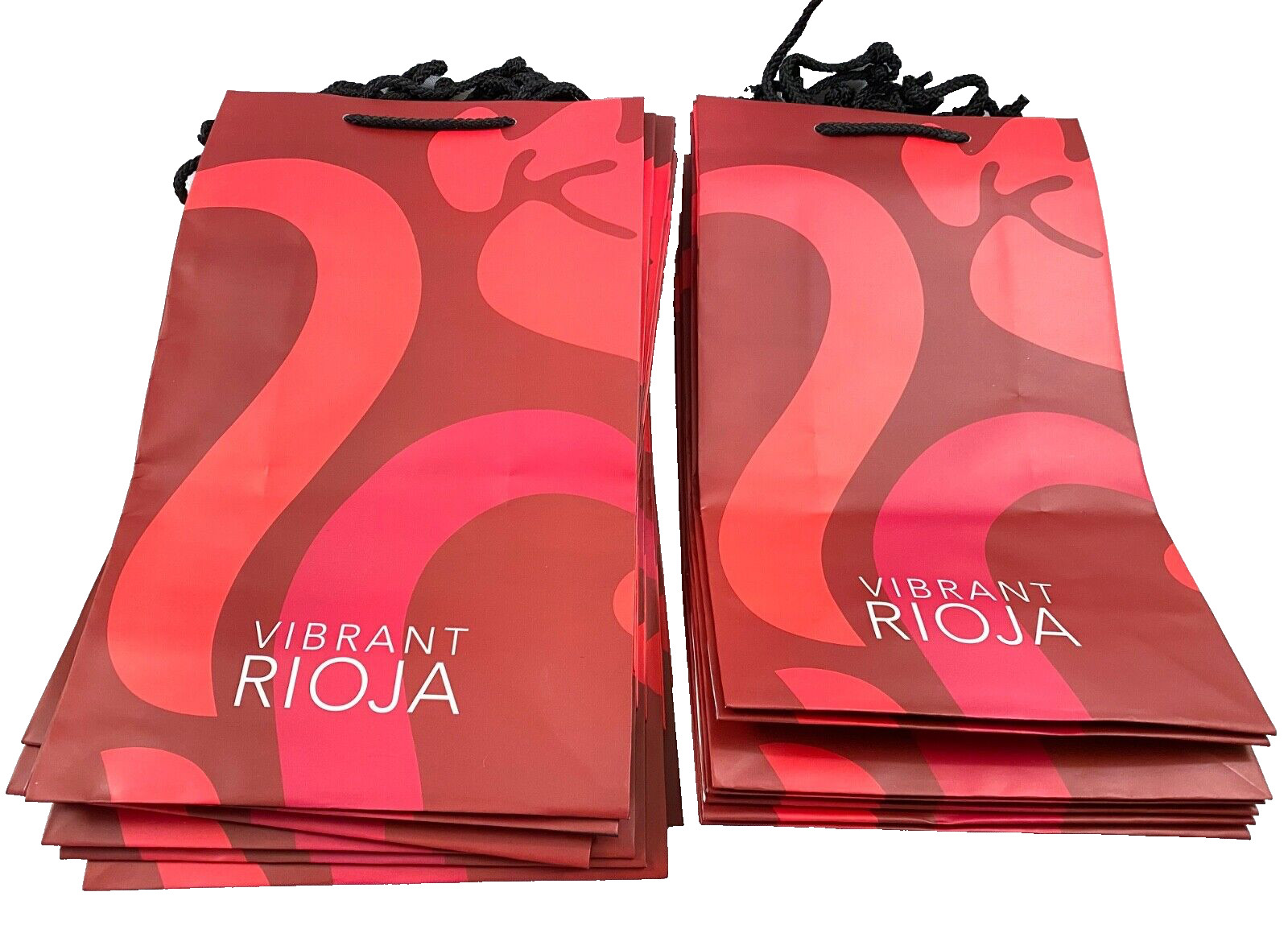 Lot of 19 Vibrant RIOJA Wine Advertising unused Red Gift Bags