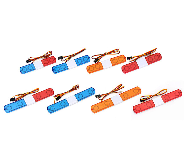 LED POLICE FLASH LIGHT BAR- 110 140mm FOR 1/10 1/12 1/14 ON-ROAD TAMIYA TRACTOR