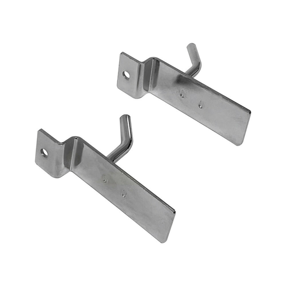1" Slatwall Hook Panel Display Hooks, 1/4" Thickness Metal, Chrome - PACK 50