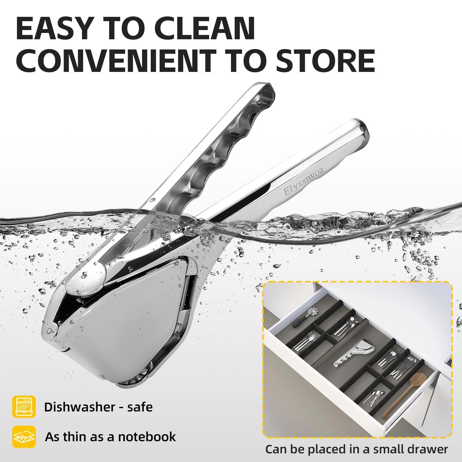 Elyssnova Lemon Squeezer Stainless Steel, Heavy - duty Lime Squeezer, Manual ...
