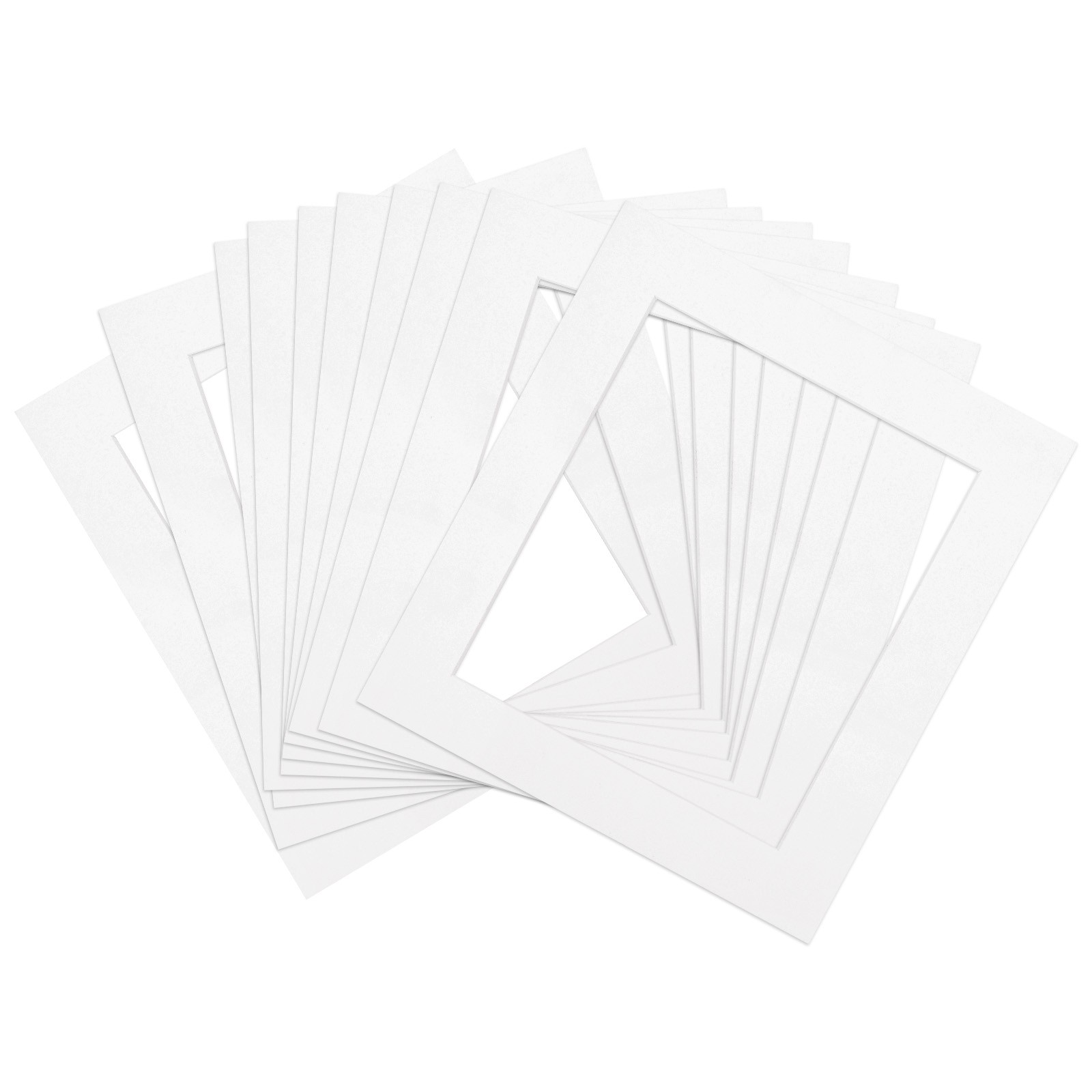 7.9" x 9.8" Picture Mat, Core  Cut Frame Mattes for 6" x 8", White 25Pcs