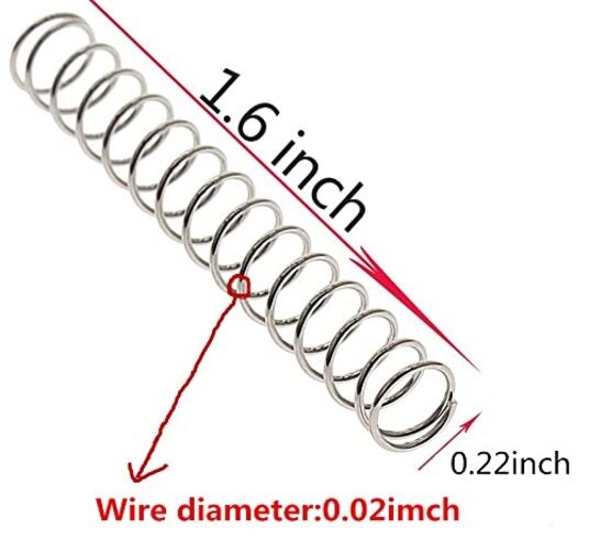 40 pcs Stainless Steel Compression Spring Extension Sturdy Assortment 1.6''