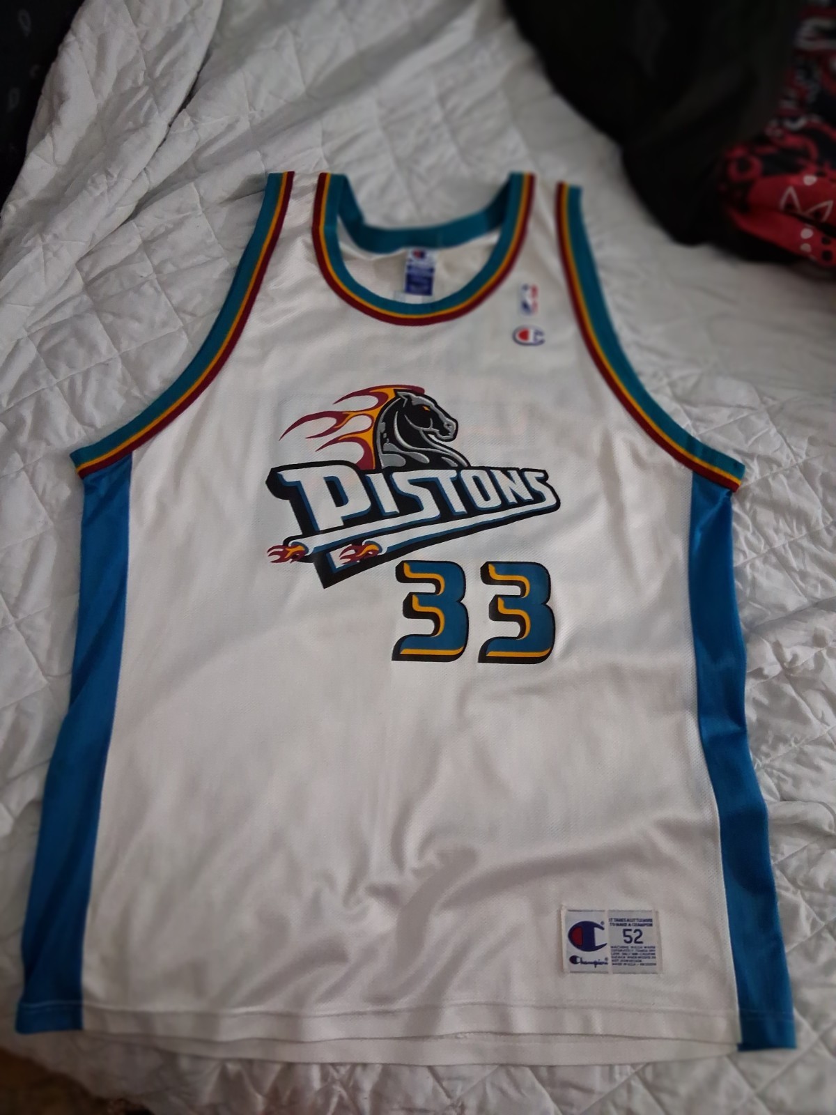 Vintage Champion Detroit Pistons Grant Hill #33 Jersey Men’s  52 USA