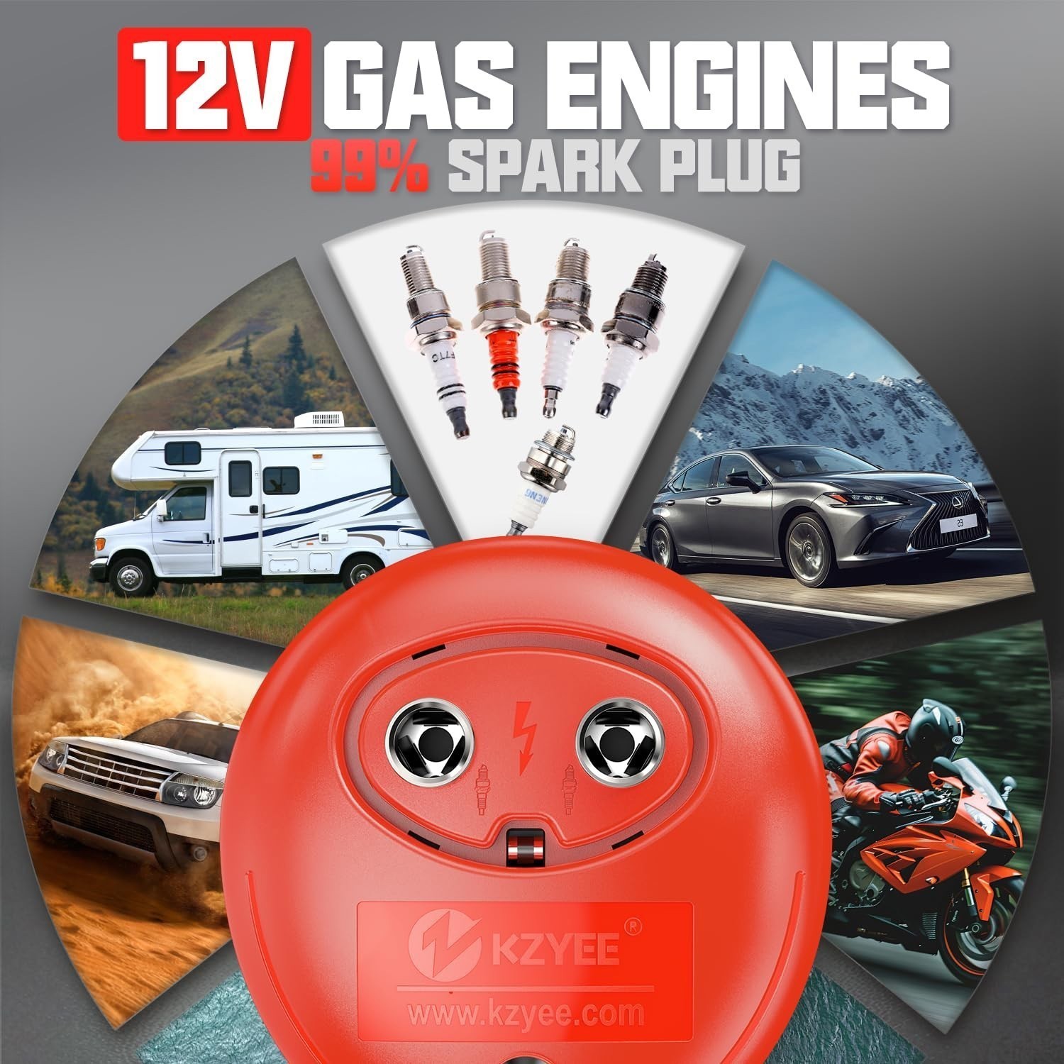 KZYEE KS30 Spark Plug Tester Car Detector Dual Hole Test Tool Diagnostic System