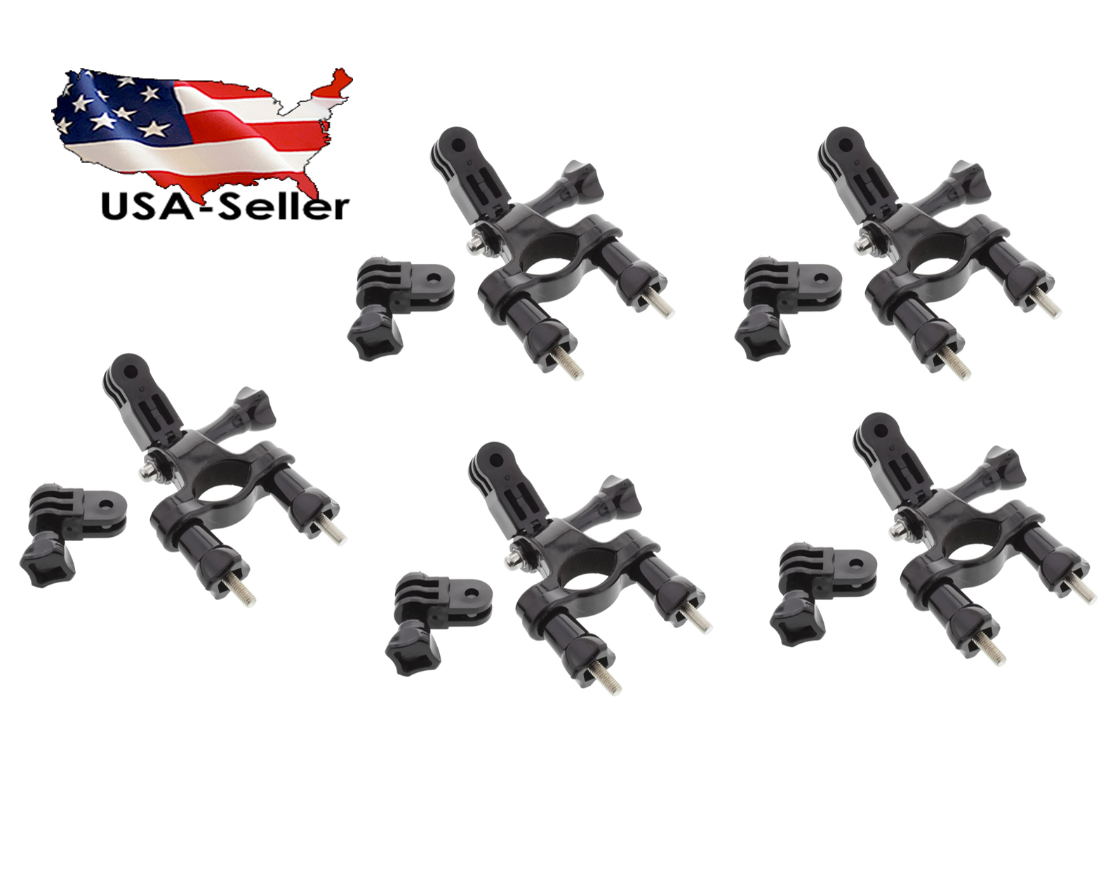 5 pcs Wholesale Lot Roll Bar Mount Bike Handlebar Seatpost Pole Holder for Gopro
