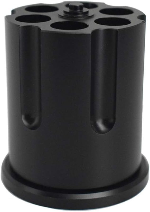 Rotating Revolver Pen Holder, Aluminum Gun Cylinder Pencil Holders, Men Desktop