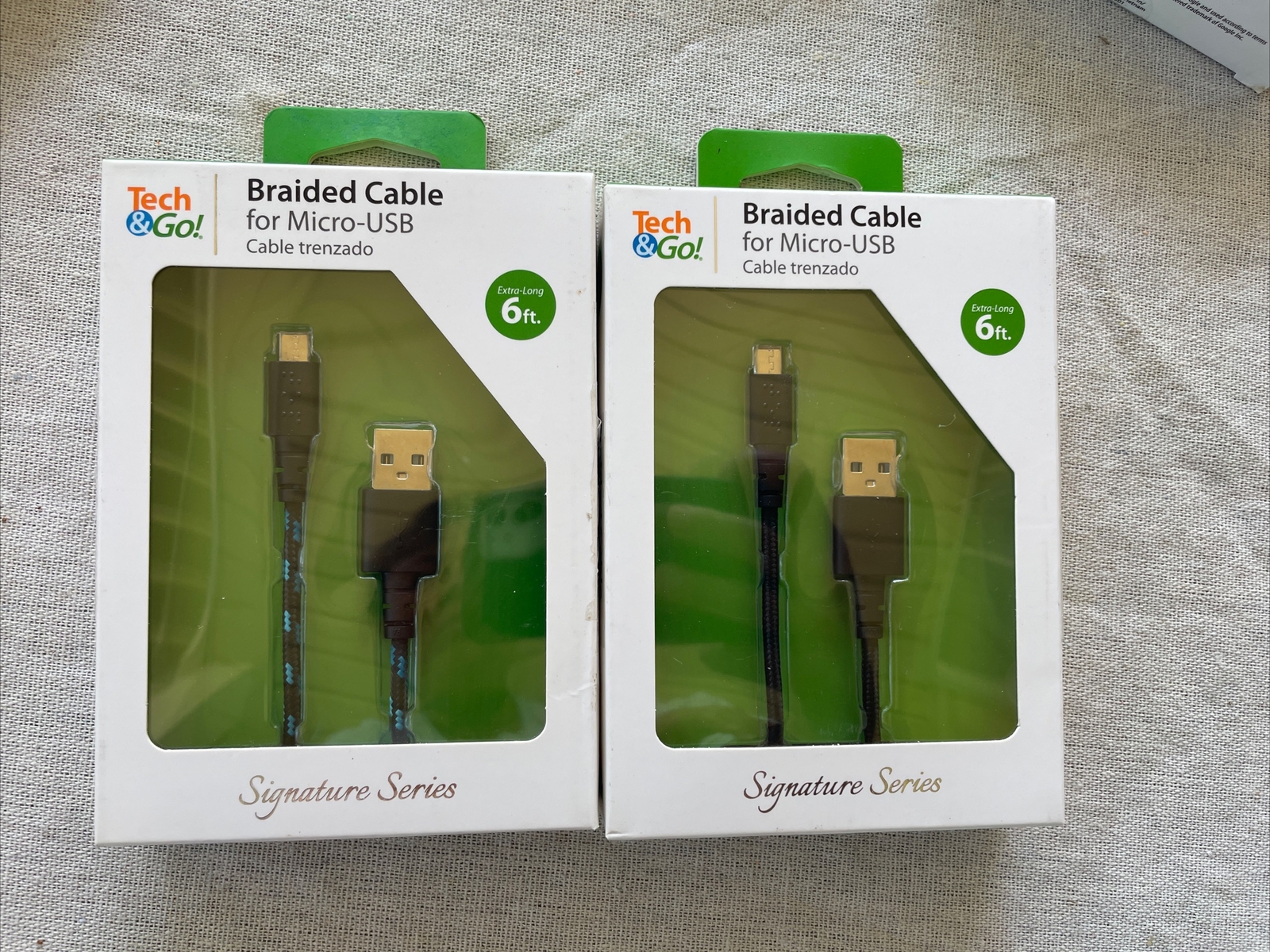 8pk-6ft Braided Micro USB Charging Cable for Android Sorted color