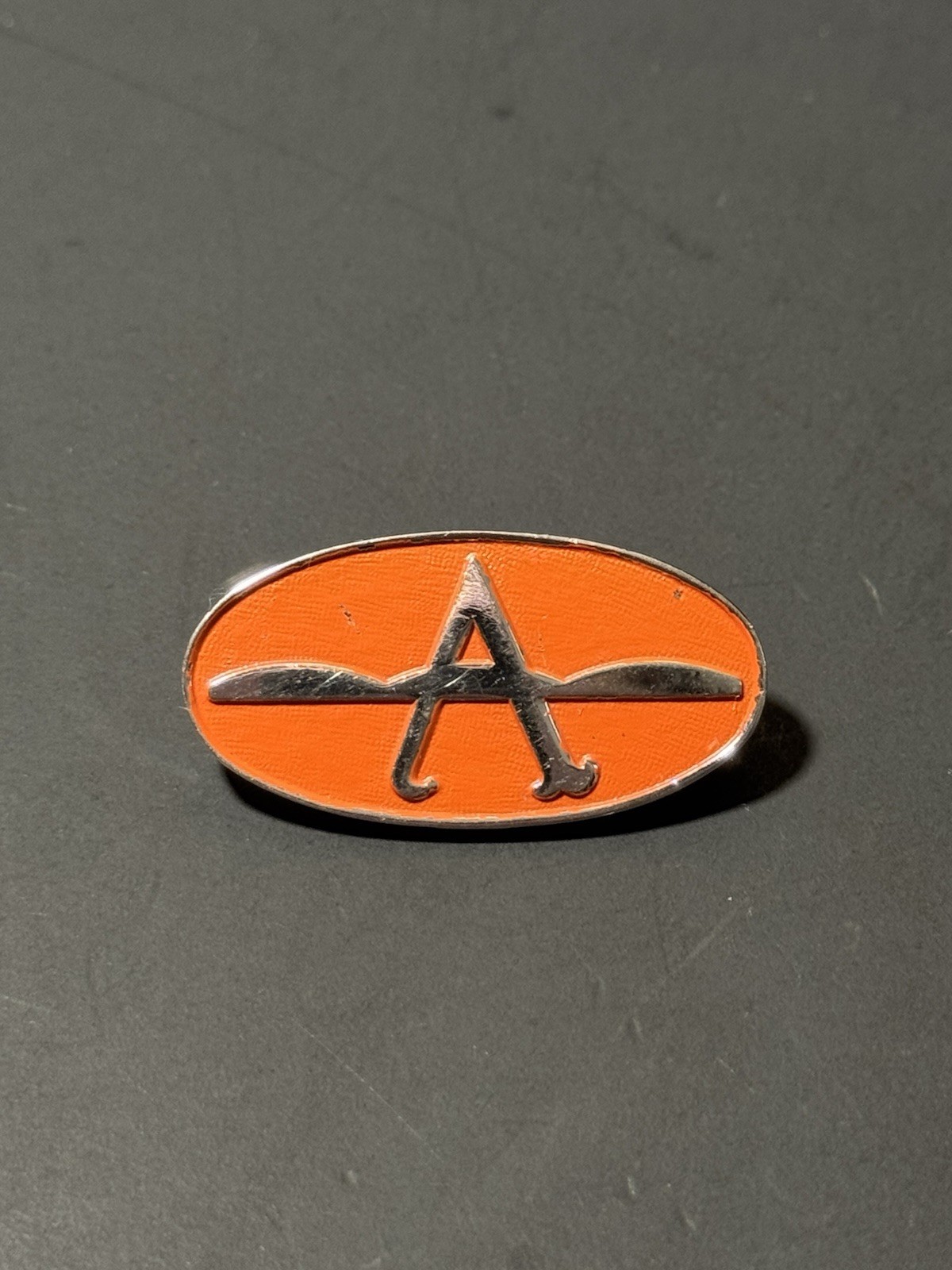Vintage Letter “A” Aviation Related Orange Pin