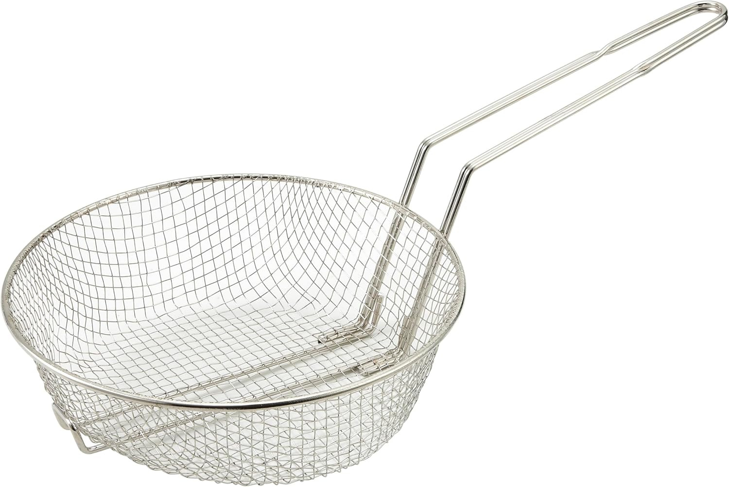 Culinary Basket, 8-Inch Diameter, Medium Mesh, Nickel