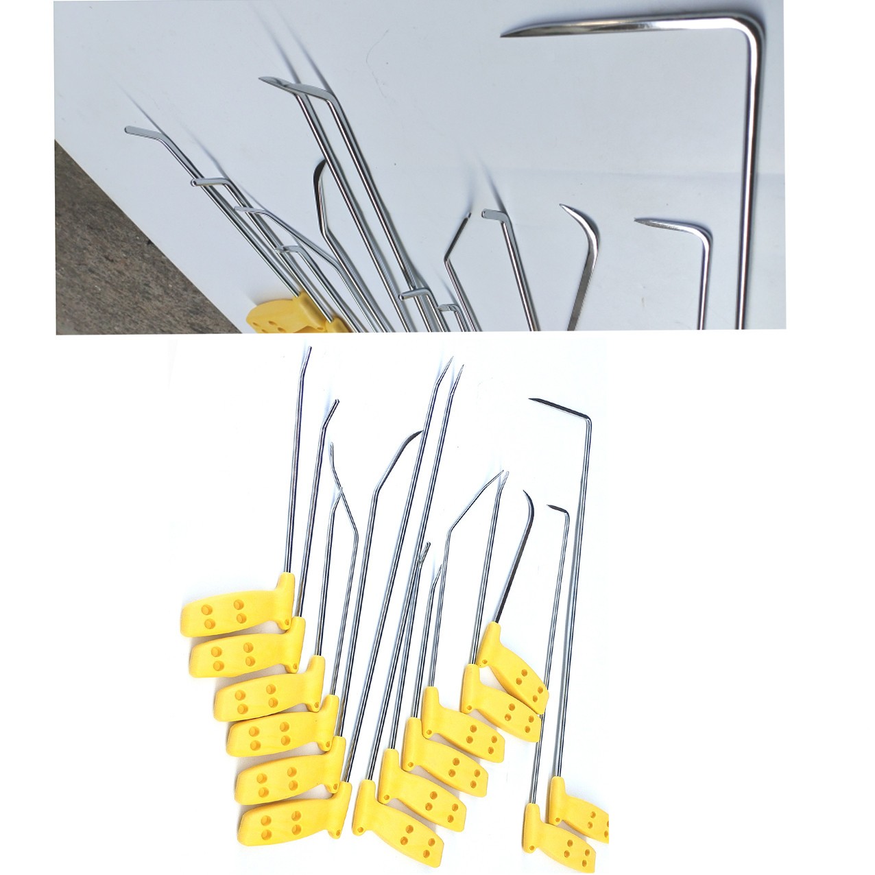 14PCS Dent Repair Rods,Hook Tools, Push,Paintless Dent Repair Tool Kit