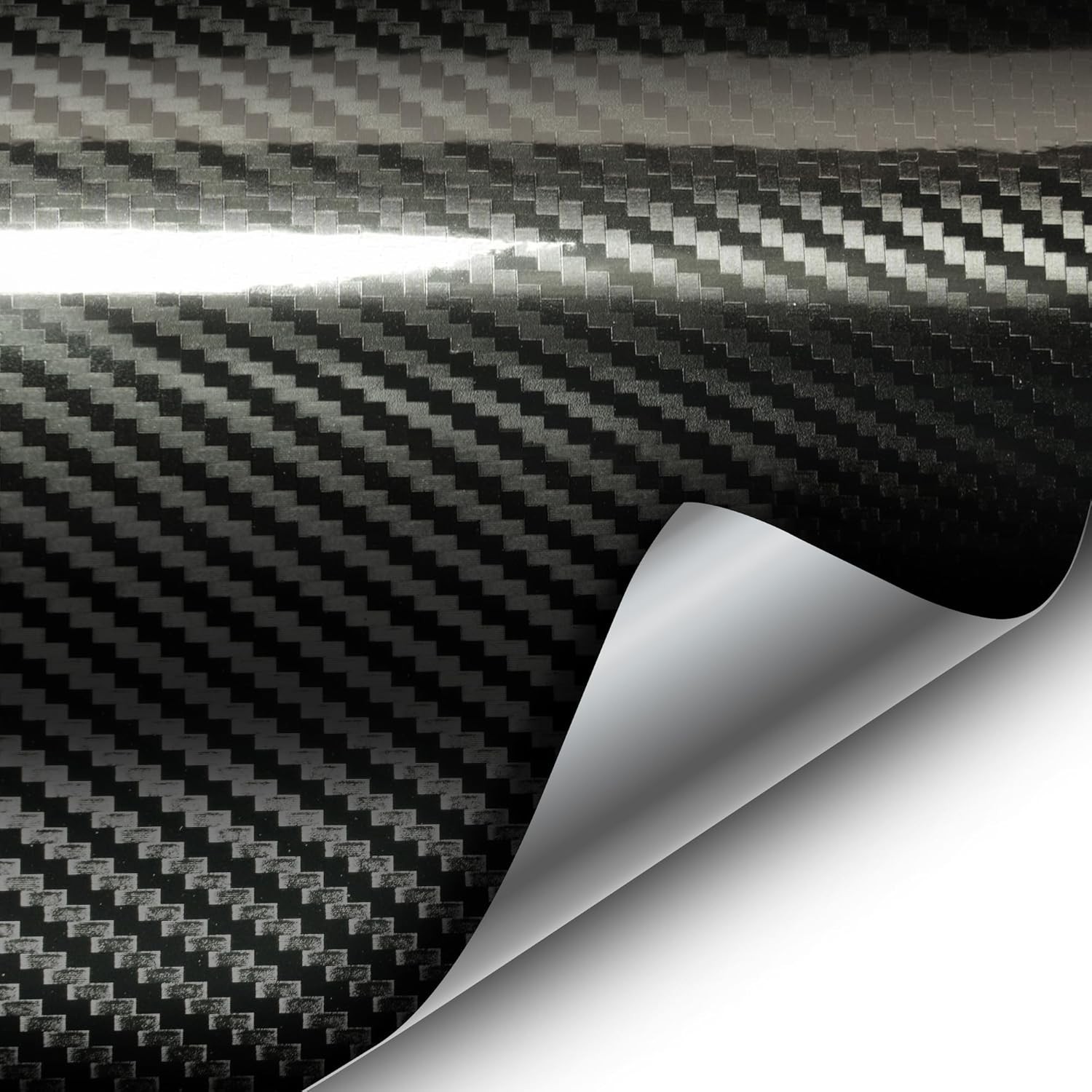 VViViD Epoxy High Gloss Carbon Fiber Architectural Vinyl 1ft x 5ft, Black