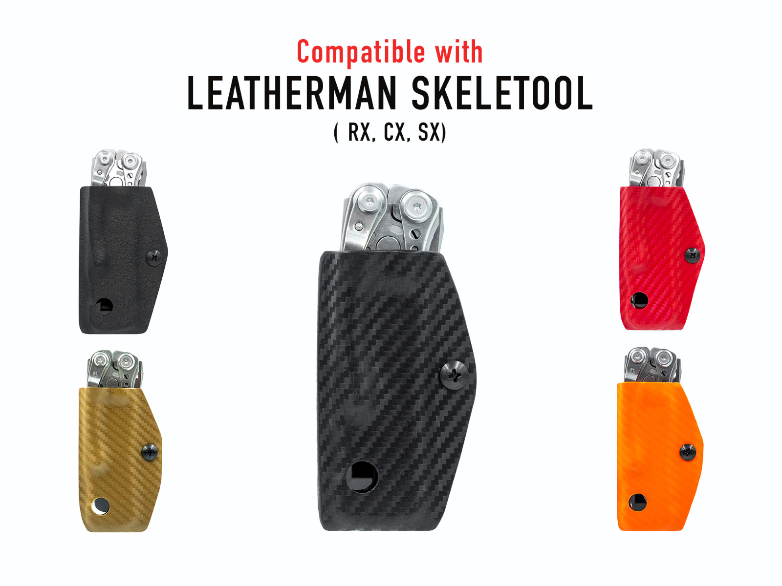 Clip & Carry Kydex Sheath Holder fits LEATHERMAN SKELETOOL Multi-Tool - USA MADE