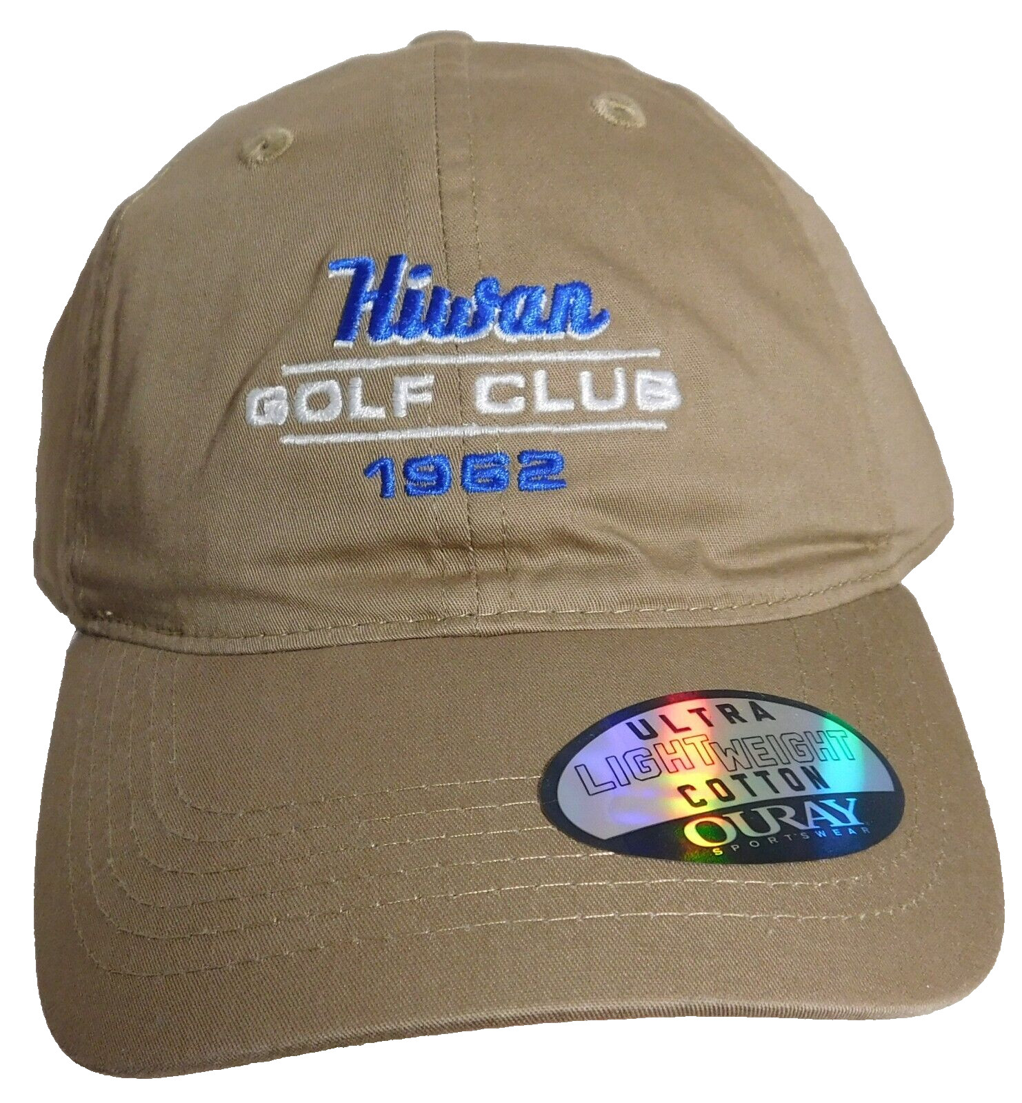 Hiwan Golf Club Hat Evergreen CO Colorado USA Embroidery Unisex Ball Tan Cap