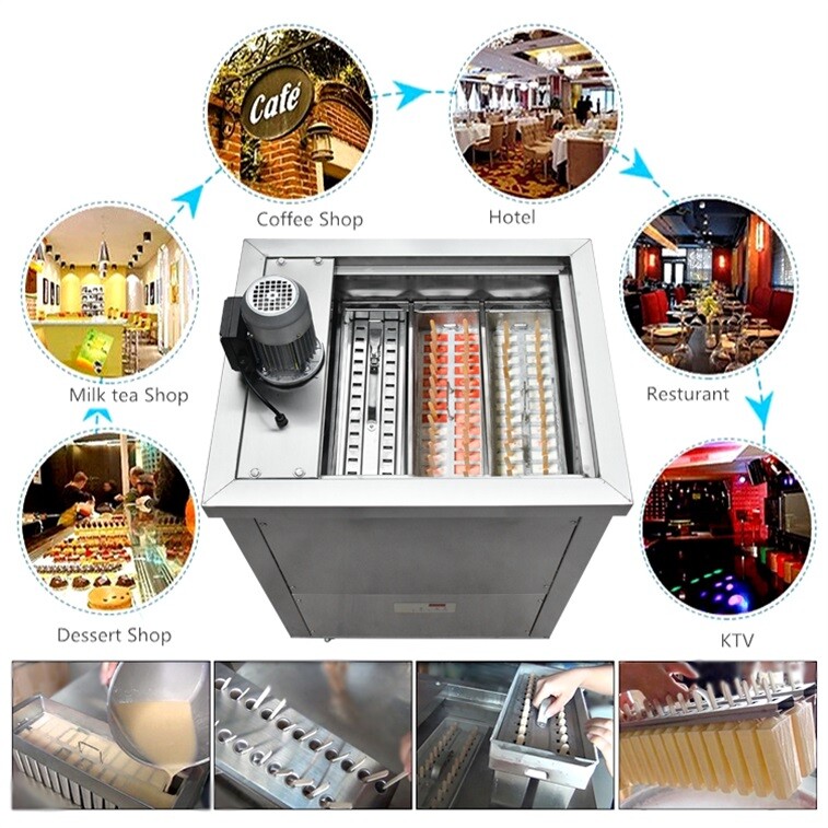 Slim designed 3 mold sets ice Popsicle Machine,ice Lolly Machine,ice Pop Machine