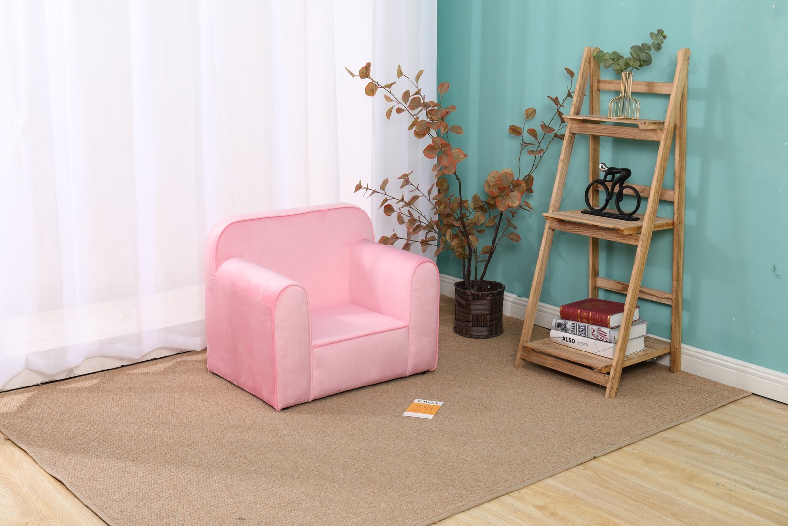 Kids Club Sofa, Toddler Couch with Arms for Childrens Playroom Nursery