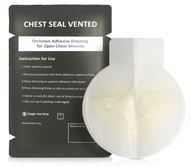 Vent Chest Seal -Life-Saving Wound Care for Emergency & Tactical Situations