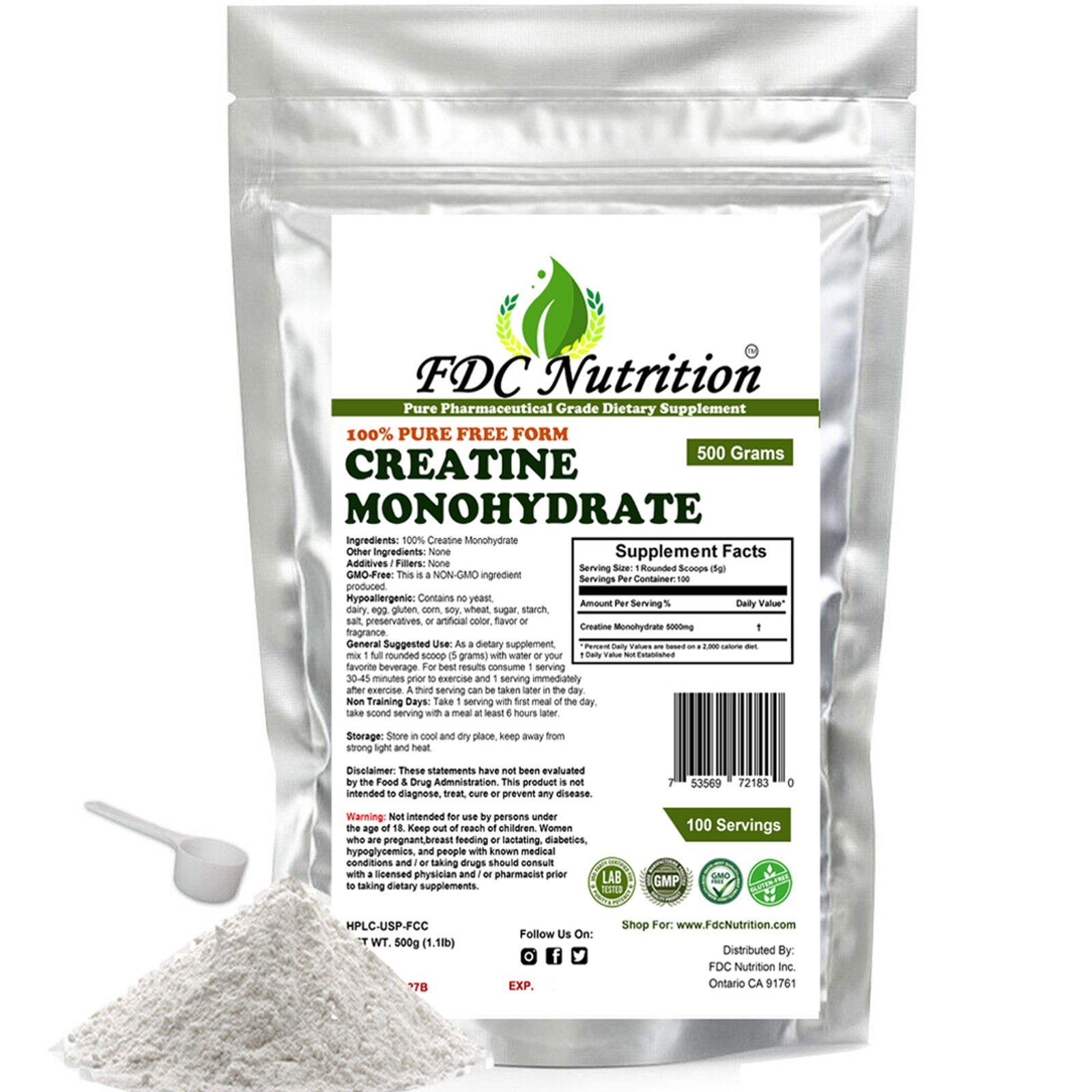 Creatine Monohydrate, Micronized Creatine Mono, Pure Creatine All Size