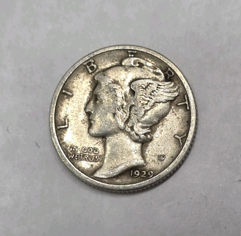 1929-S Mercury Dime Double Die Obverse (Ddo).