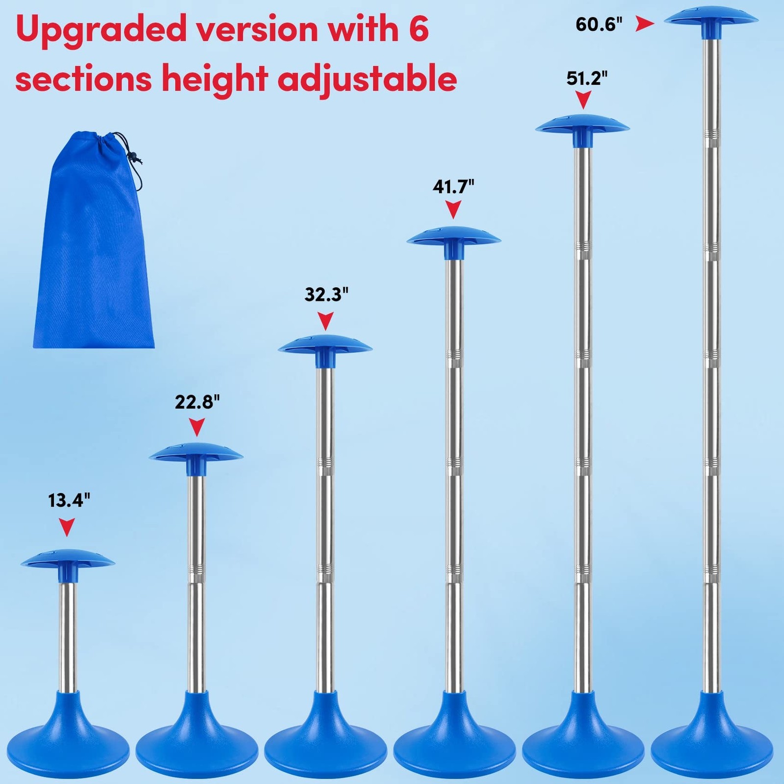 Boat Cover Support Poles 2 Pack,Height Adjustable Boat Cover Support System w...