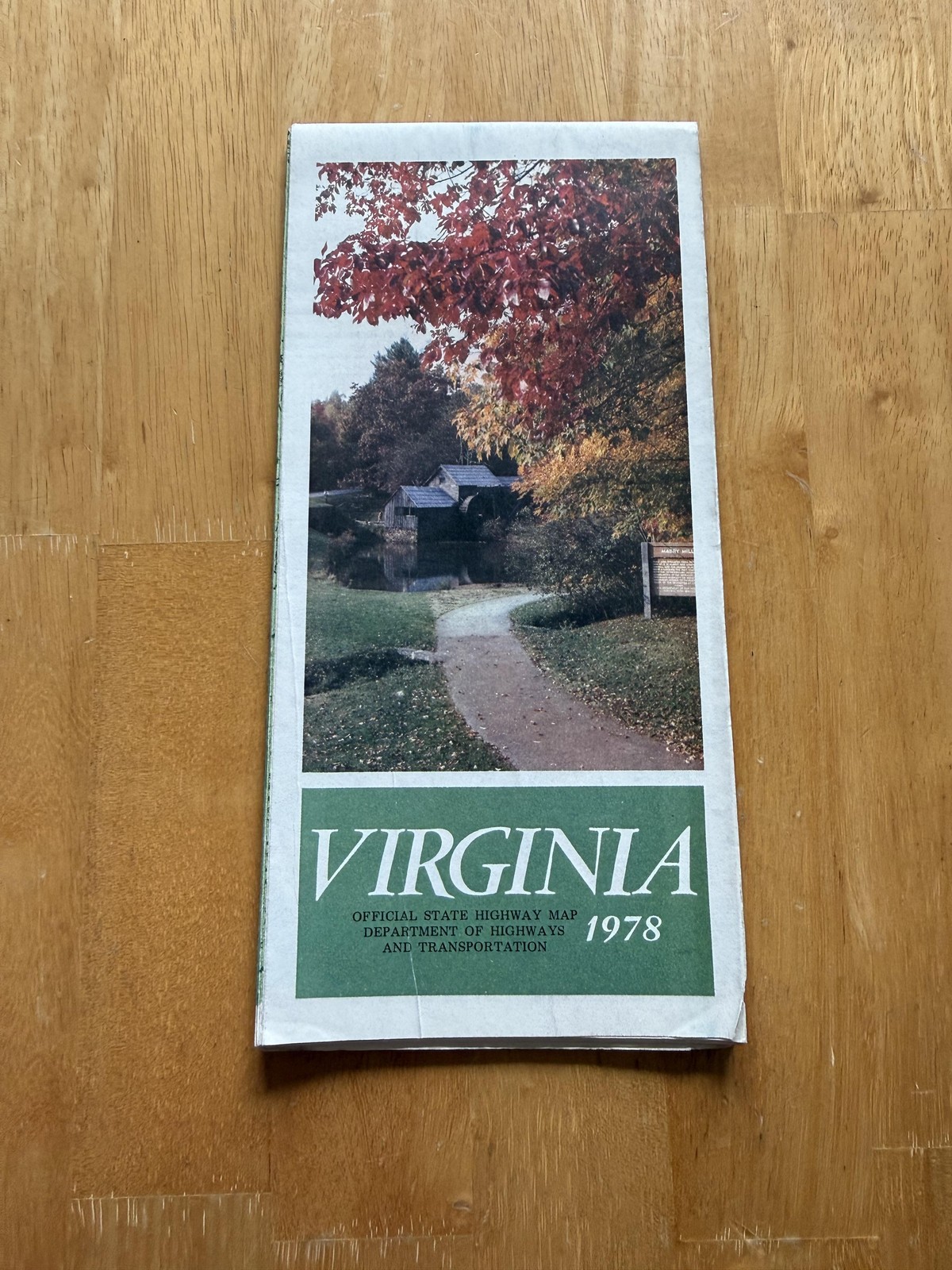Vintage 1978 Virginia Official Highway Road Map Travel Folded Brochure USA