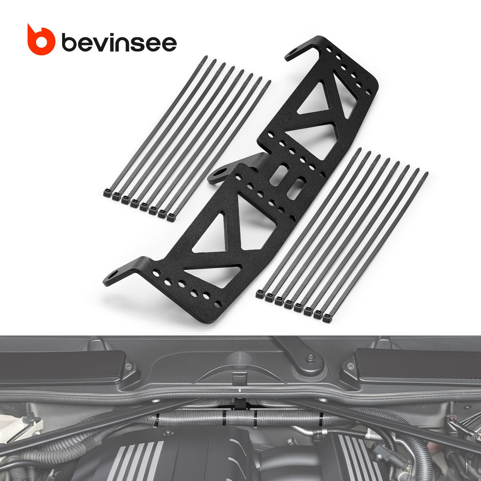 BEVINSEE Harness Mounting Bracket For BMW E90/E91/E92/E93 E81/E82/E87/E88