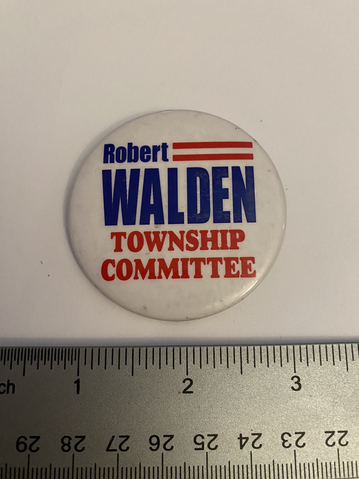 Robert Walden Township Committee Pin Back Button P157