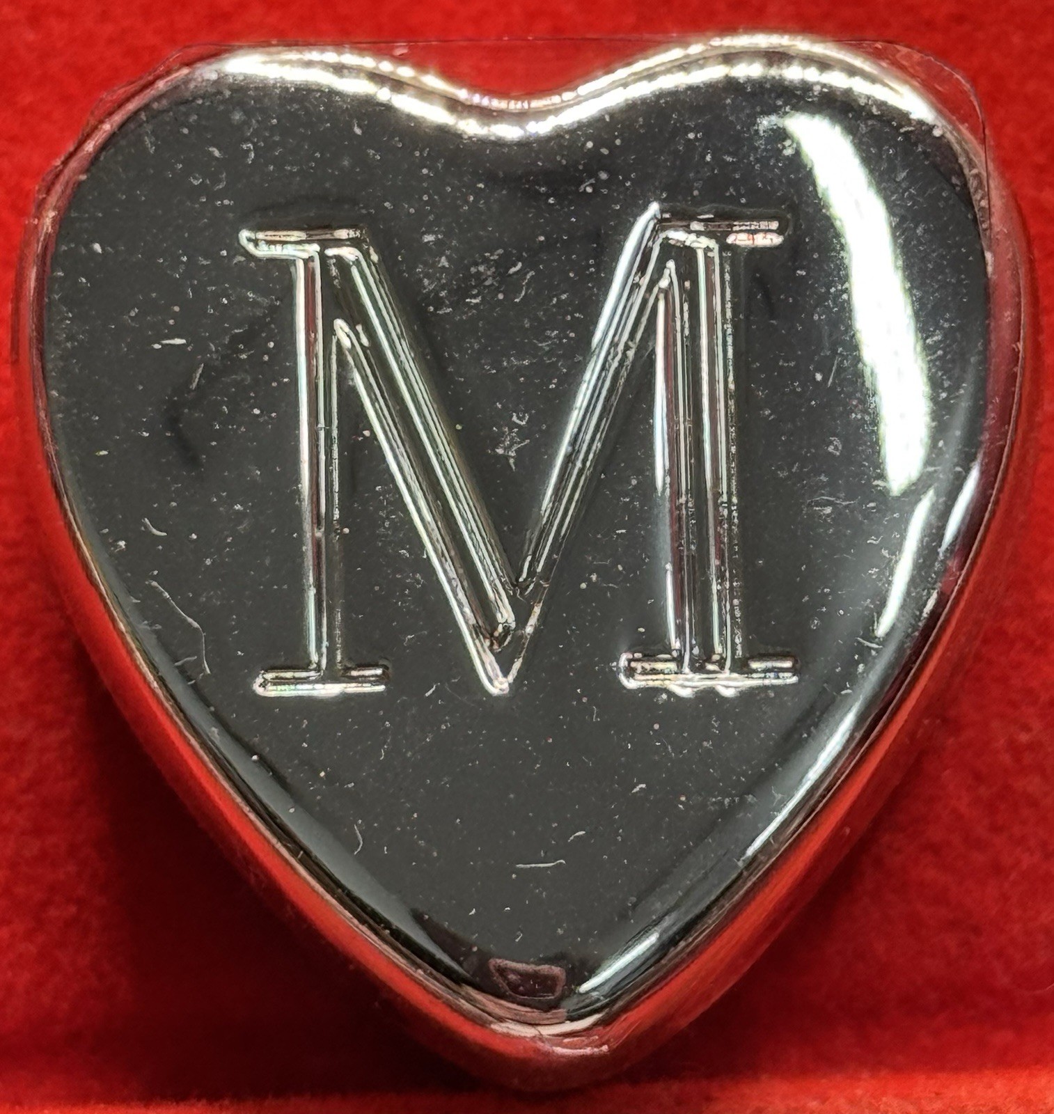 M Ganz Heart Trinket Box Velvet Lined 1.5” NIB Early 2000’s