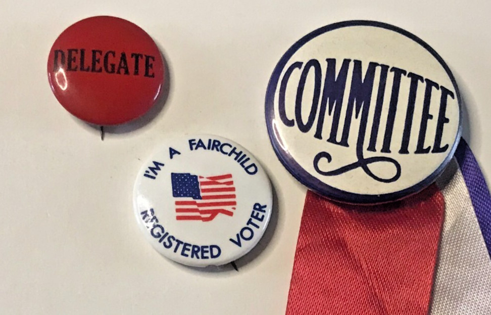 Fairchild Registered Voter Pin Lot Political Buttons Pins Aircraft Company VTG