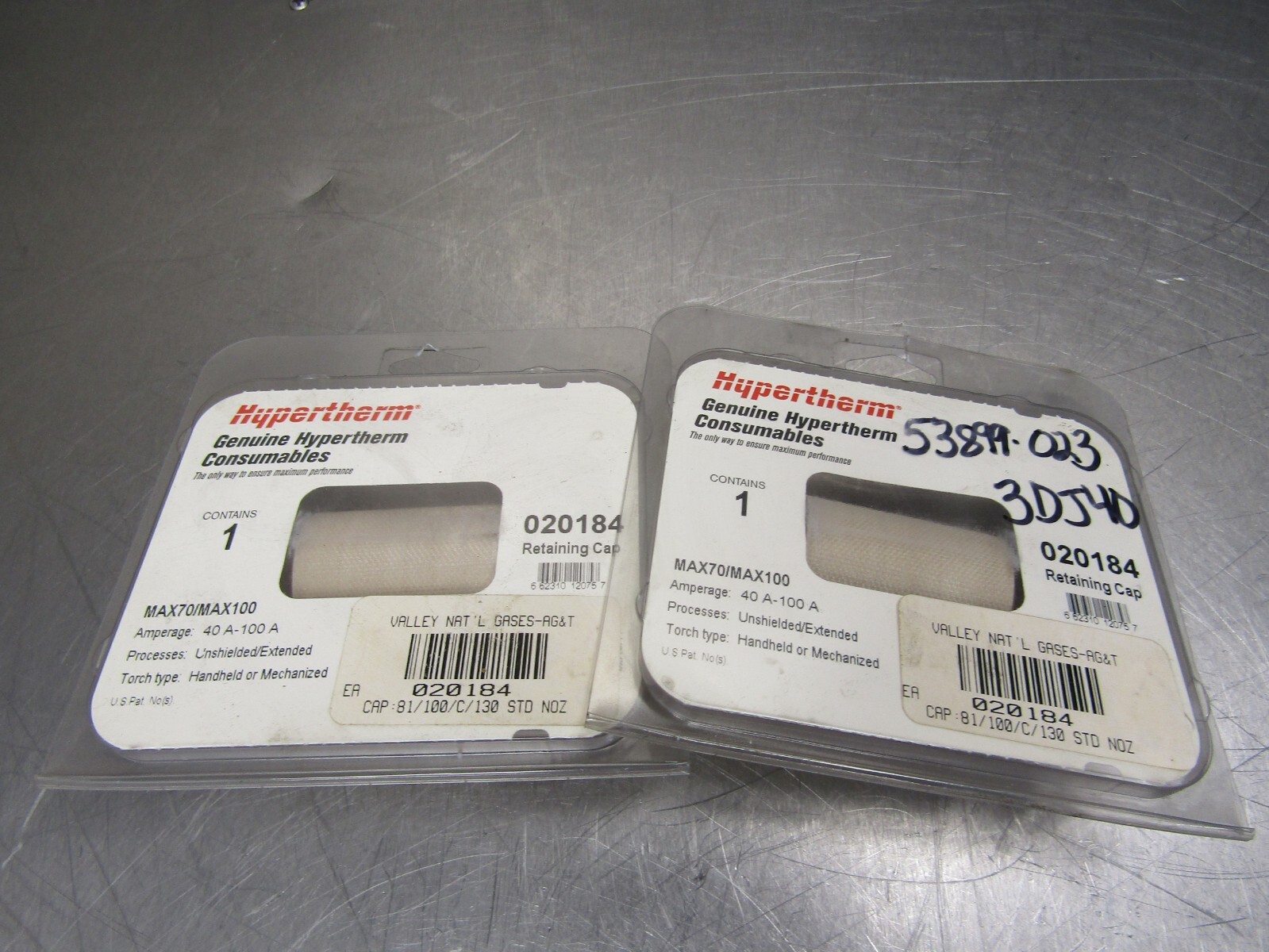 Hypertherm 020184 Retaining Cap Lot of 2!