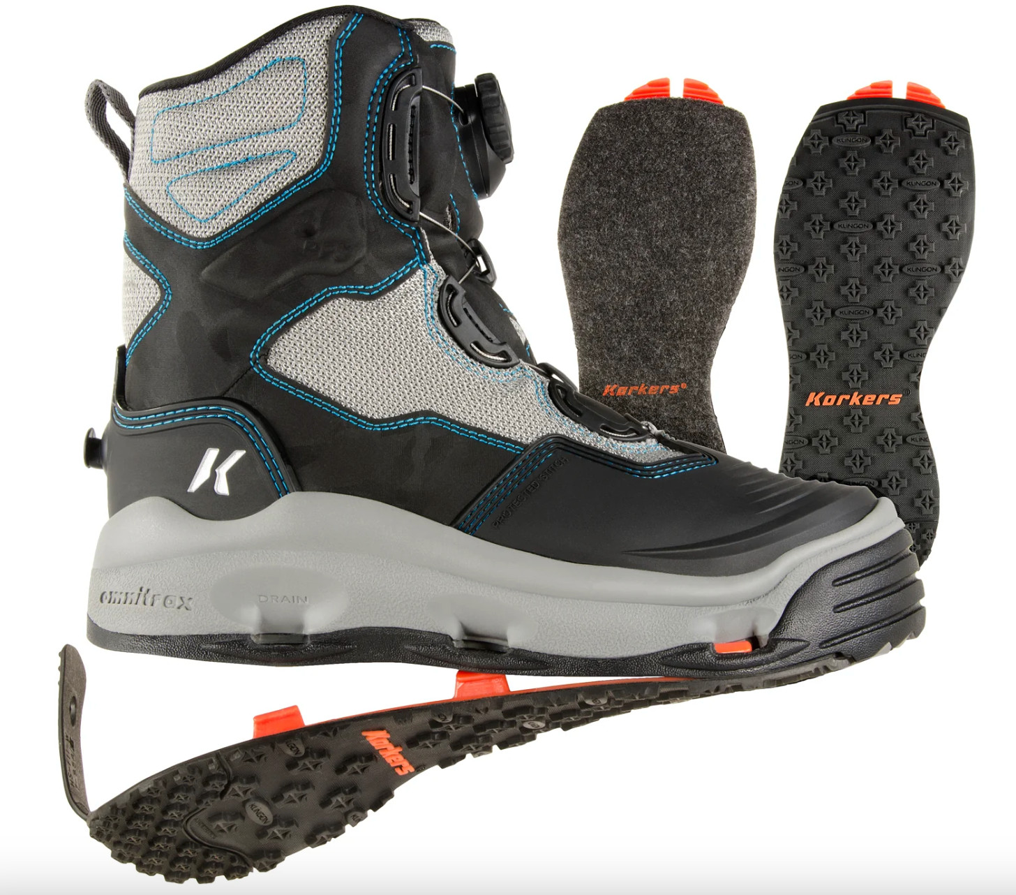 Korkers Darkhorse Women's Wading Boot+(2)50m Spools of Mono Tippet&