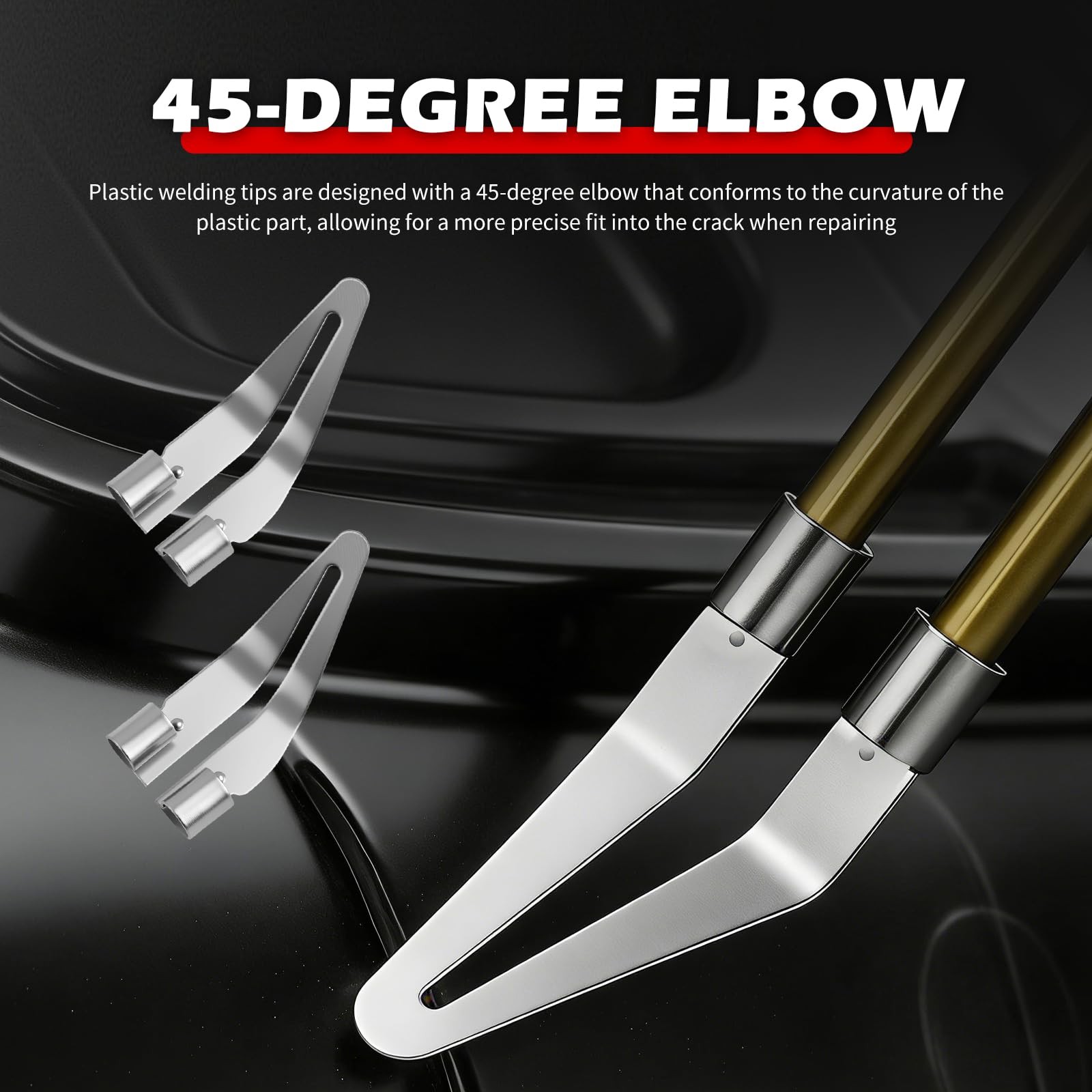 4PCS Plastic Welding Tips Kit,Stainless Steel Plastic Welder Tip by Plastics
