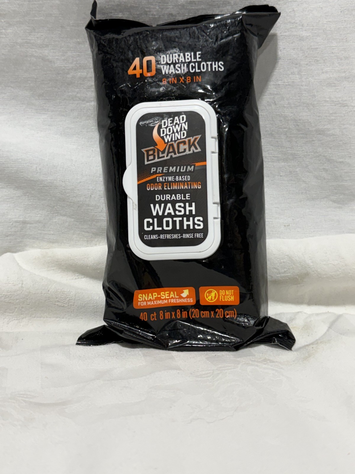 Dead Down Wind Black Premium Field Wash Cloths 40ct Hunting Scent Eliminator New