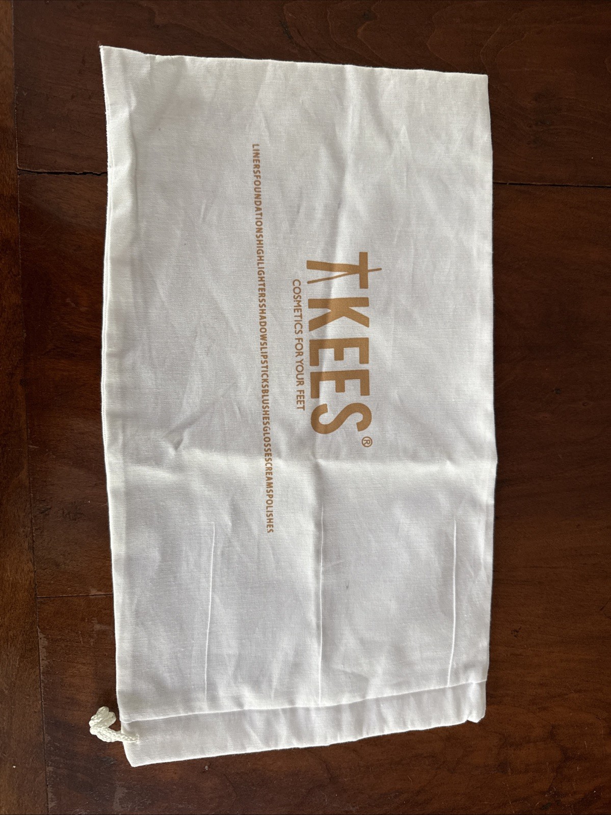 2x (Two) Tkees White Dust Bag White 12.5”x 7” Drawstring Storage