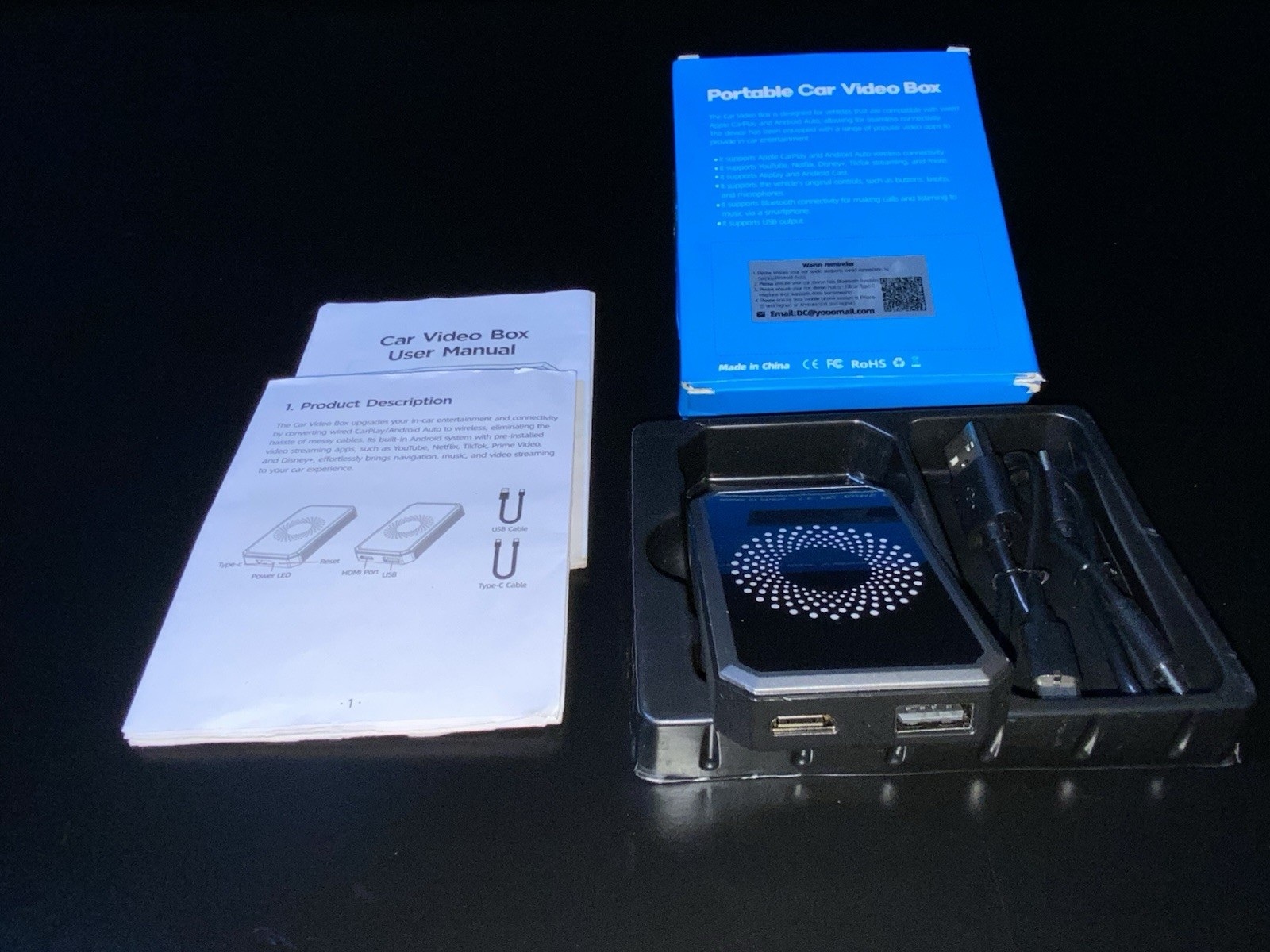 RC23 Portable Car Video Box/ Android/Apple Unit/ Open Box. Mint Condition.!!!