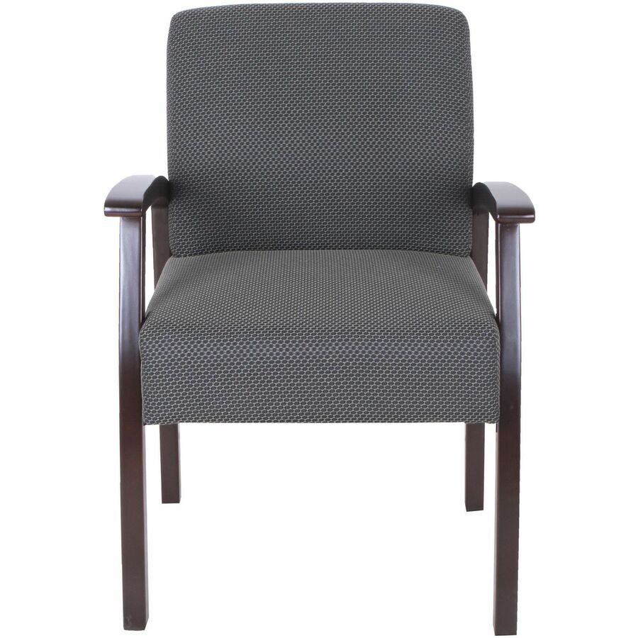Lorell LLR68555 Deluxe Guest Chair - Espresso Frame 24x25x35.5