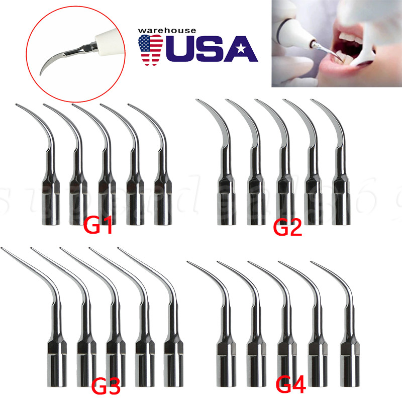 5pcs Dental Ultrasonic Perio Scaling Tips fit EMSWoodpecker scaler Handpiece ns