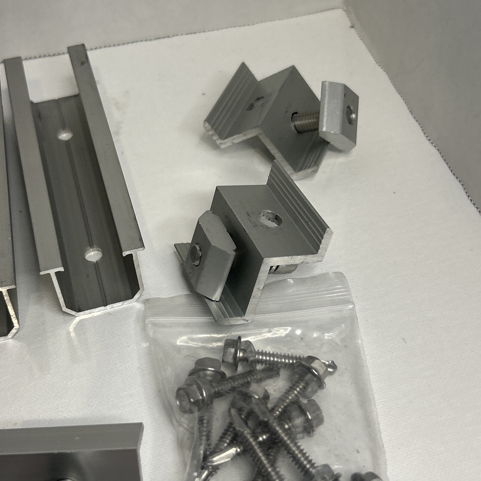 Solar Panel U Mini Rail Kit Metal Roof Mounting Bracket Aluminum 10 Pack