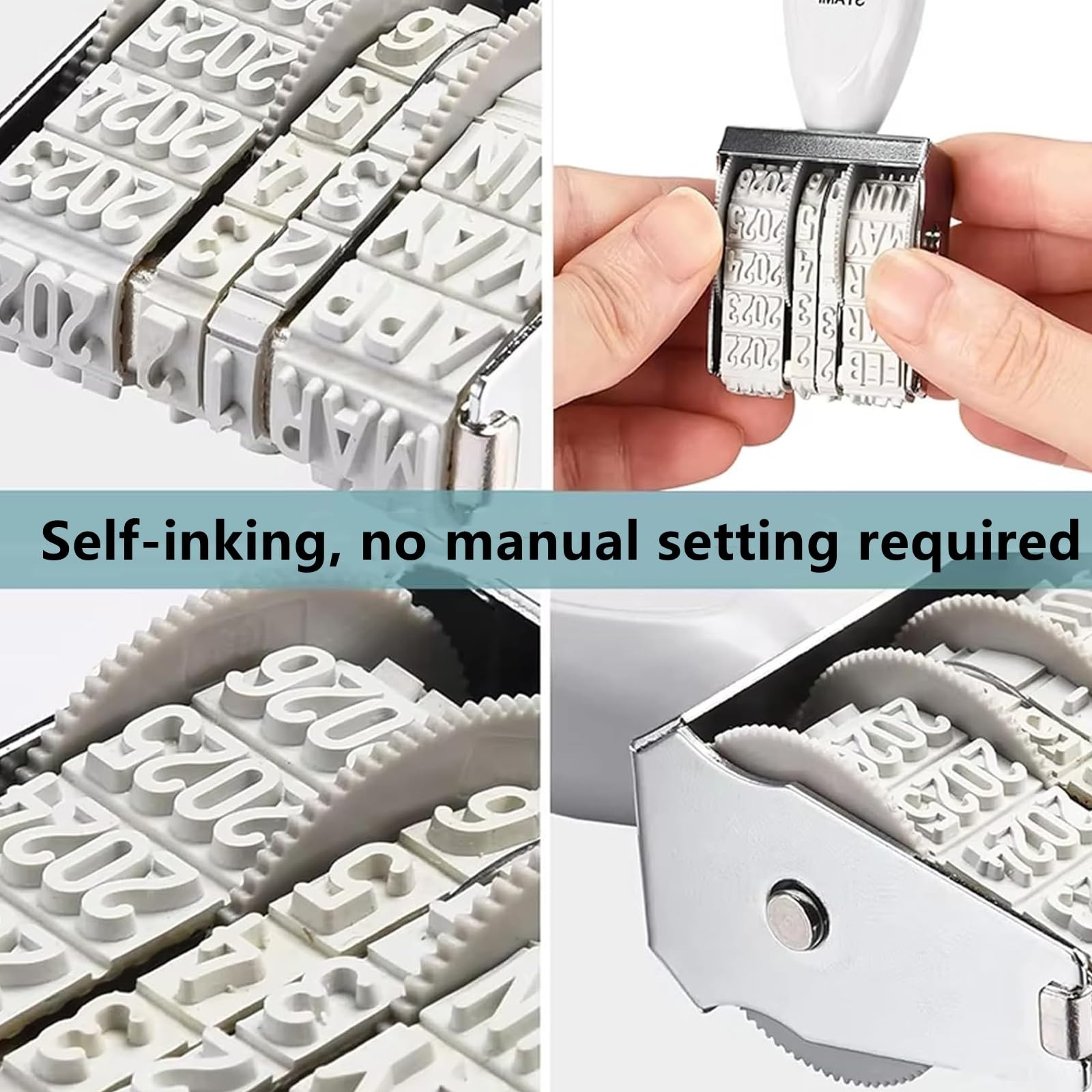 Rubber Stamp Line Dater Office Rotating Self Inking Scrapbooking Tool