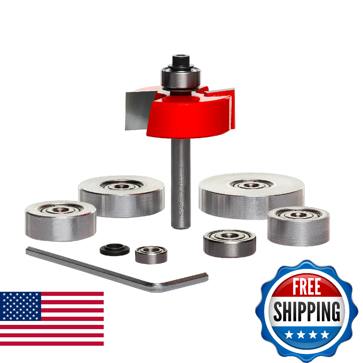 Freud Rabbeting Bit Set 1/4" Shank - Joinery, Cabinetry - 32-504