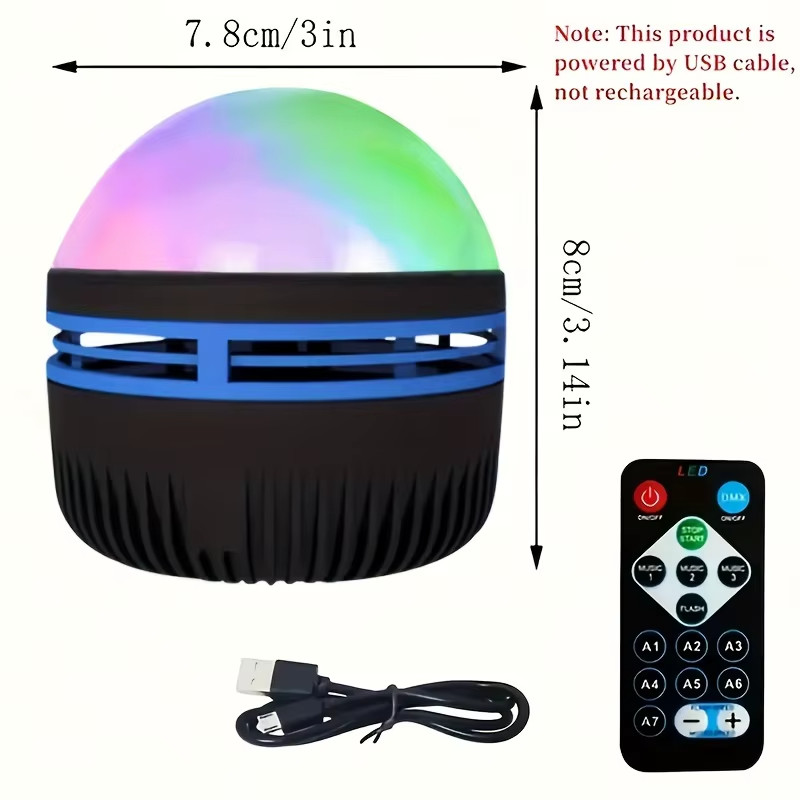 RGB Galaxy Star Projector Ocean Wave Lamp USB Remote