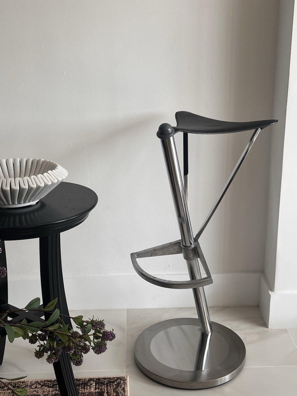 Ramon Benedito Frenesi Stool Stendig Transatlantic 1985 Aluminum Spain
