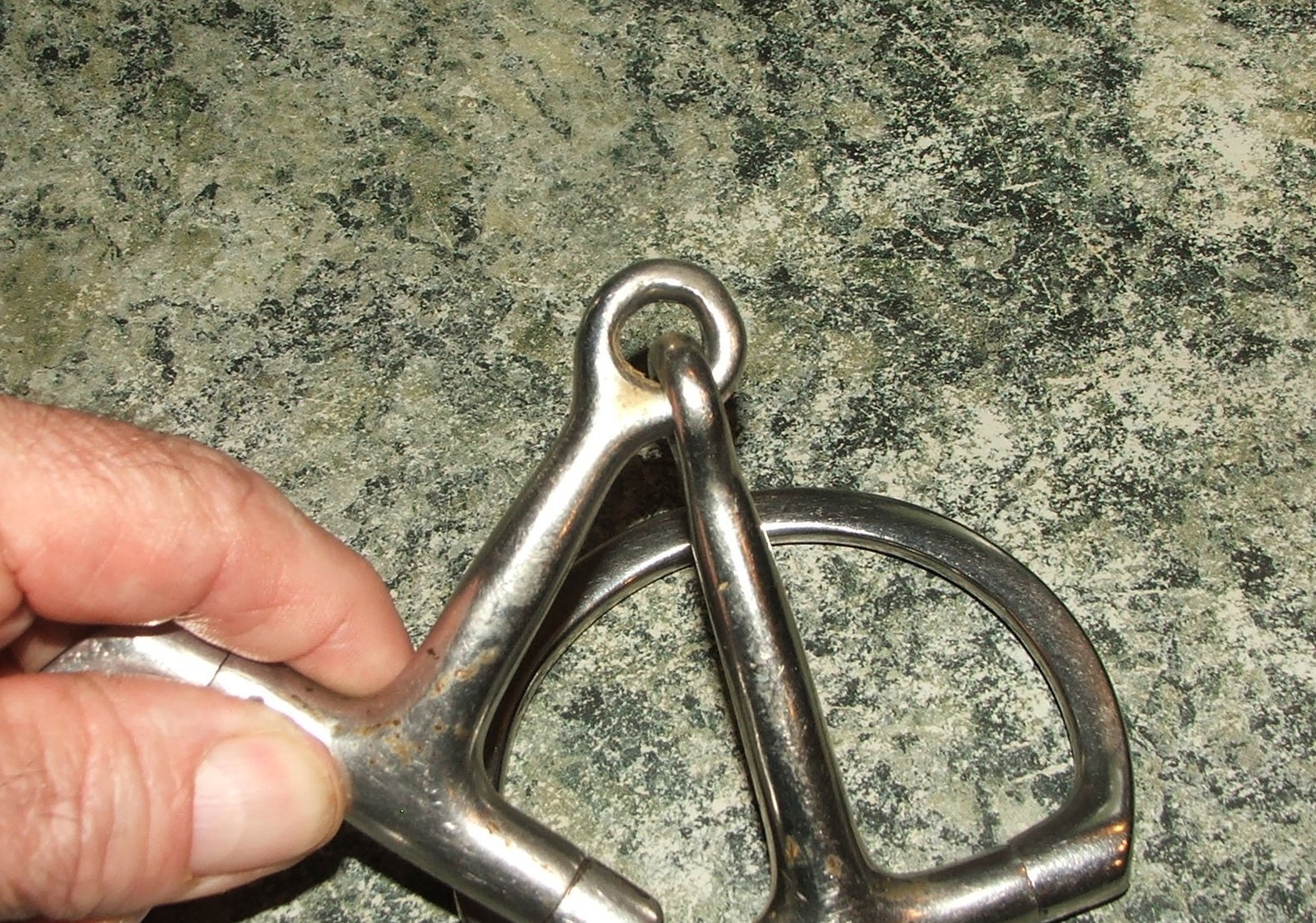 Stainless Steel Used D-Bit 4 3/4 inch Snaffle bit
