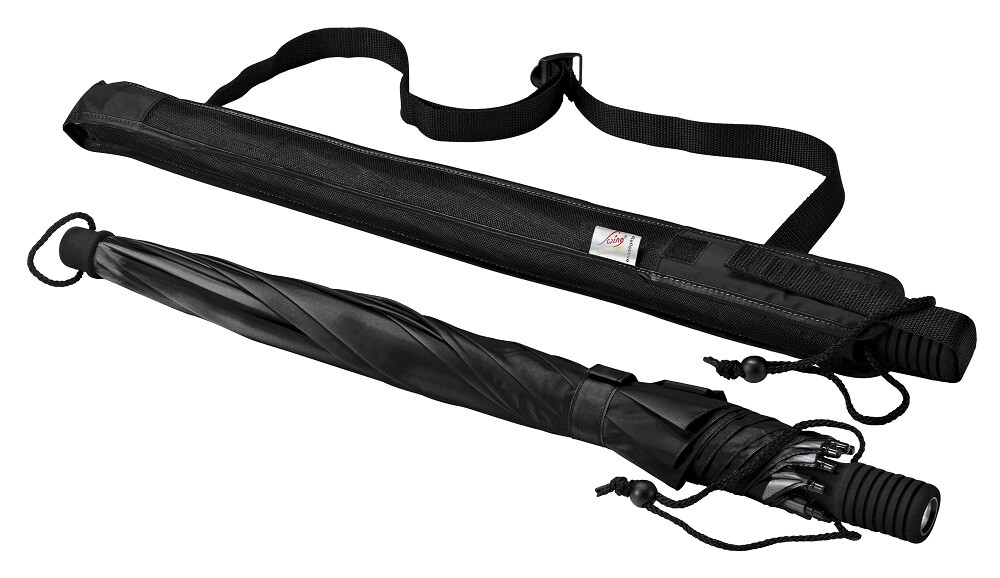 EuroSCHIRM Swing Flashlight Umbrella (Reflective Black) Lightweight Hiking
